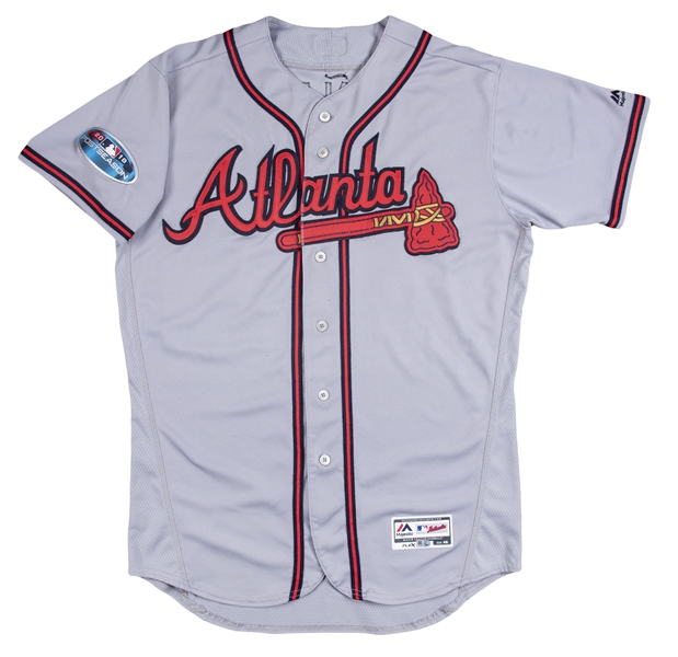 Ronald Acuna, Jr. Game Used Ivory Jersey - Worn for 3 Home Runs