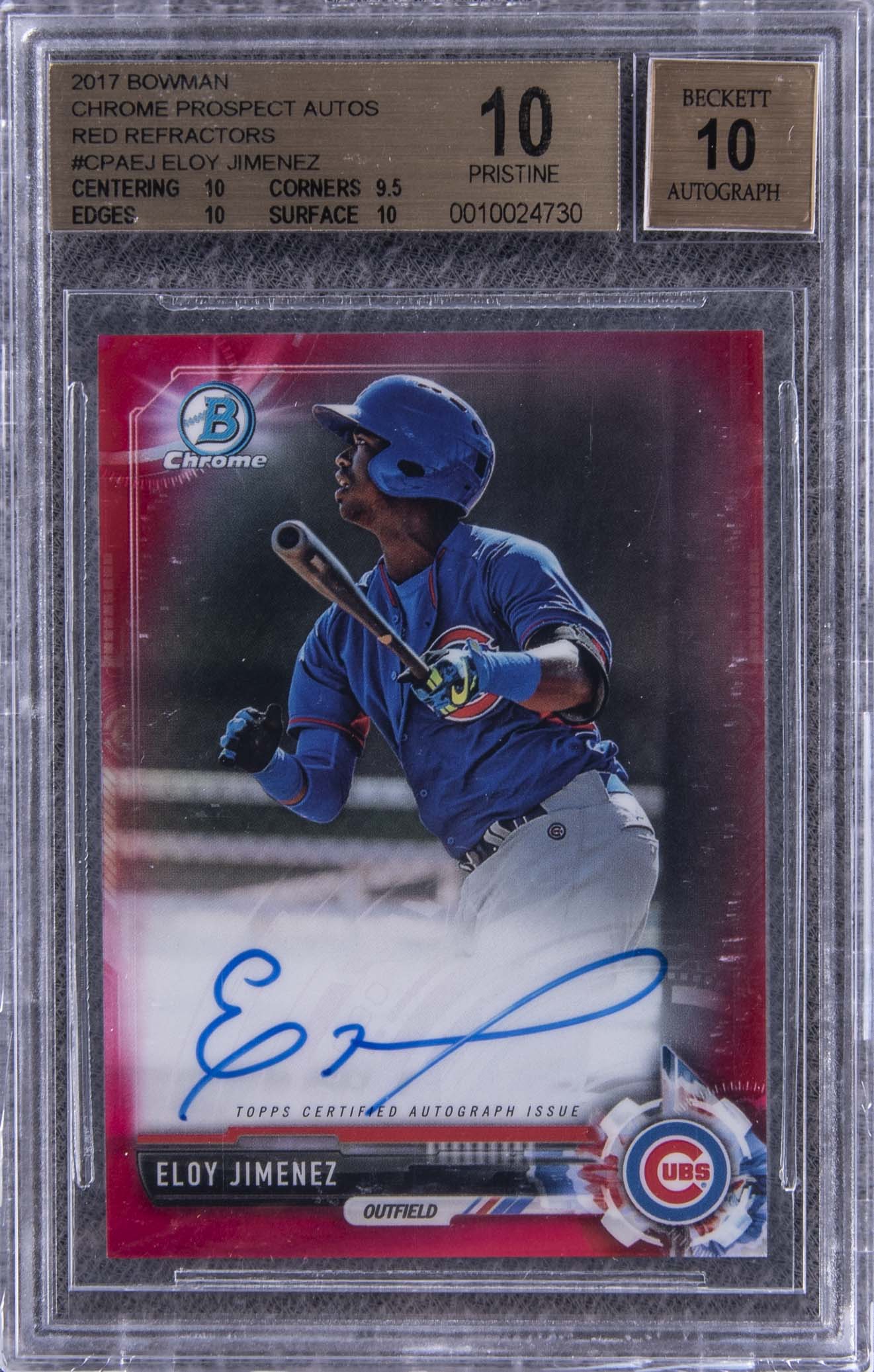 Lot Detail 2017 Bowman Chrome Prospects (Red Refractors) CPAEJ Eloy
