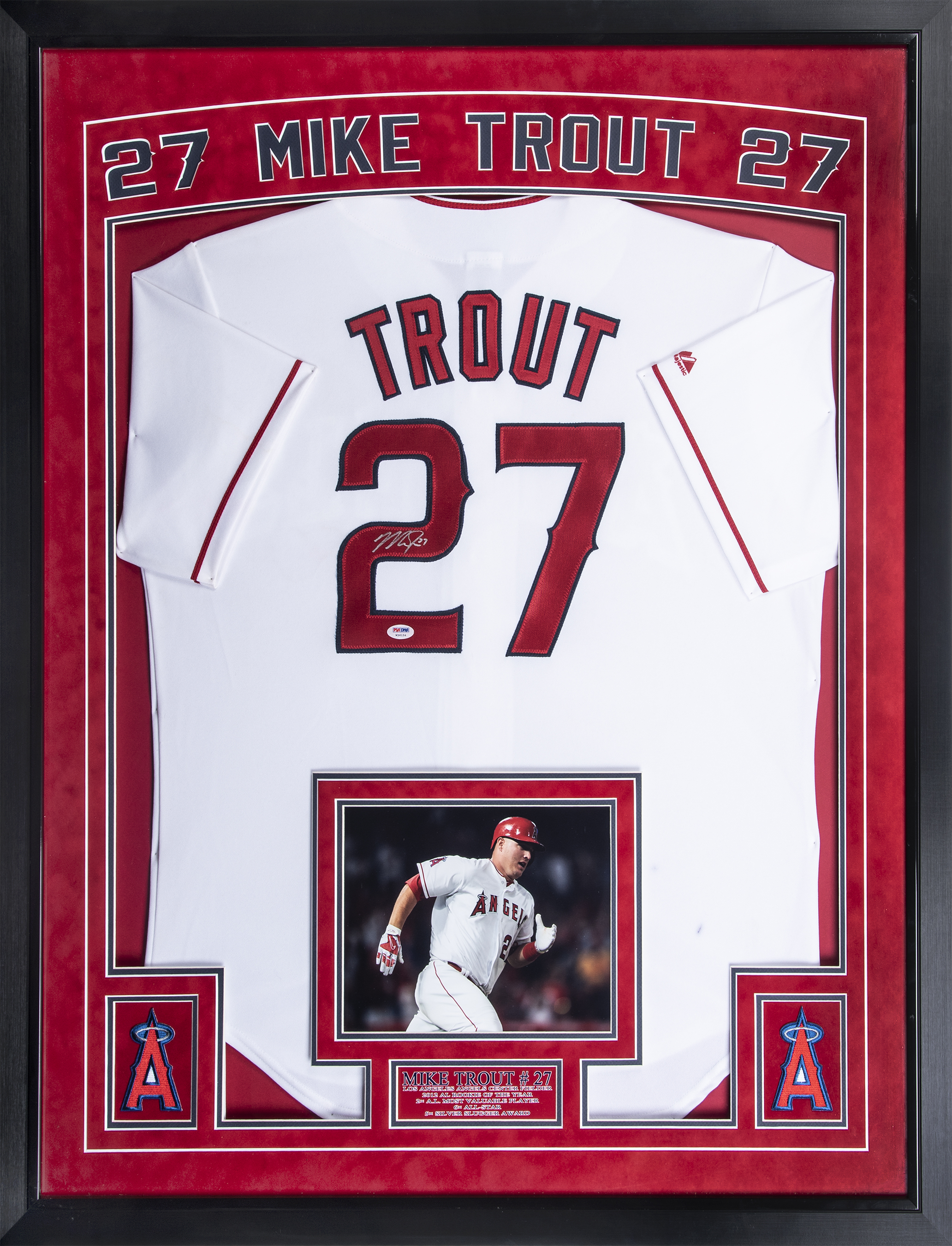 mike trout framed jersey