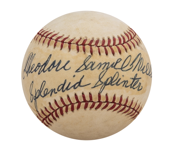 Lot Detail - Ted Williams Signed OAL Baseball with Theodore