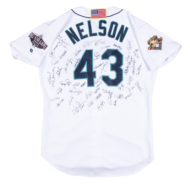 Lot Detail - 2001 Jeff Nelson Game Used Seattle Mariners Team