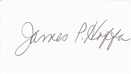 Jimmy Hoffa Signed International Brotherhood of Teamsters Business Card (JSA)
