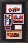 Enzo Ferrari Signed Letter of Personal Letterhead in Framed 26x38" Display (JSA)