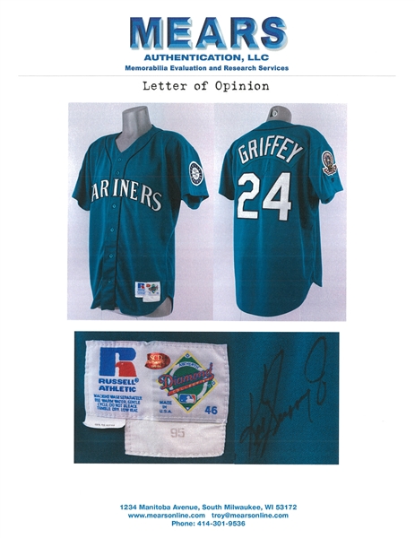 Lot Detail - 1995 Ken Griffey Jr. Seattle Mariners Game-Used Teal Alternate  Jersey (75th Negro Leagues Patch • Gold Glove Season)