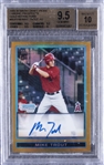 2009 Bowman Chrome Draft Prospects #BDPP89 Mike Trout (Gold Refractor) Signed Rookie Card (#20/50) – BGS GEM MINT 9.5/BGS 10