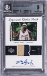 2003-04 UD "Exquisite Collection" Rookie Patch Autograph (RPA) #78 LeBron James Signed Rookie Card (#19/99) – BGS MINT 9/BGS 10