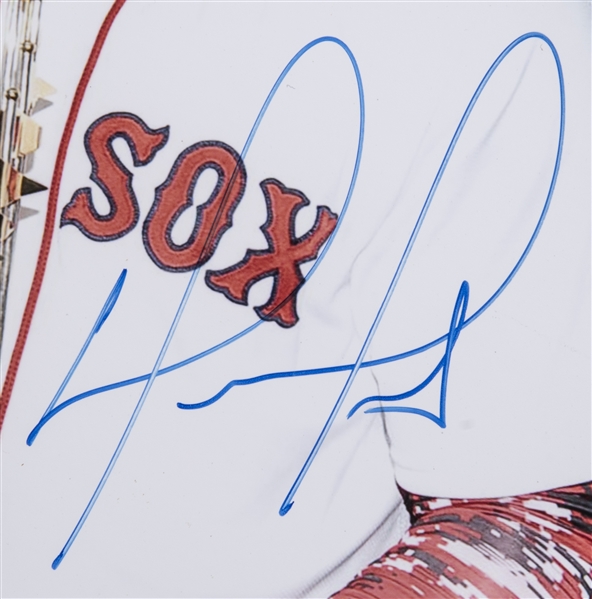 Tom Brady & David Ortiz Inscribed Signed Auto Photo Framed To 20x24 Fanatics