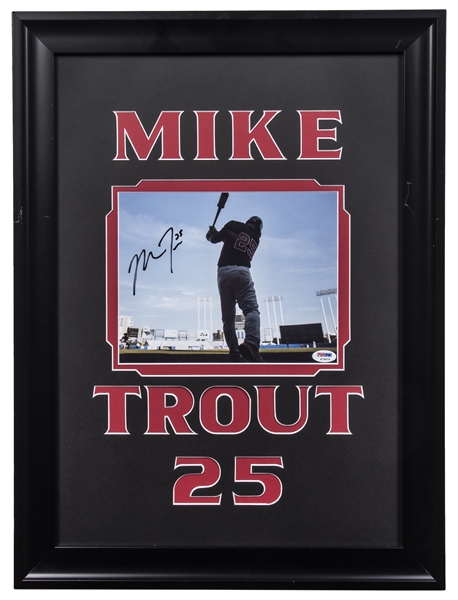 Lot Detail - Mike Trout Signed and Framed Anaheim Angels Jersey (PSA/DNA)