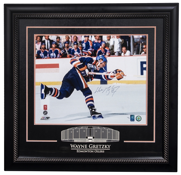 Wayne Gretzky Mark Messier signed autographed 16x20 /100 JSA Rangers Oilers  HOF