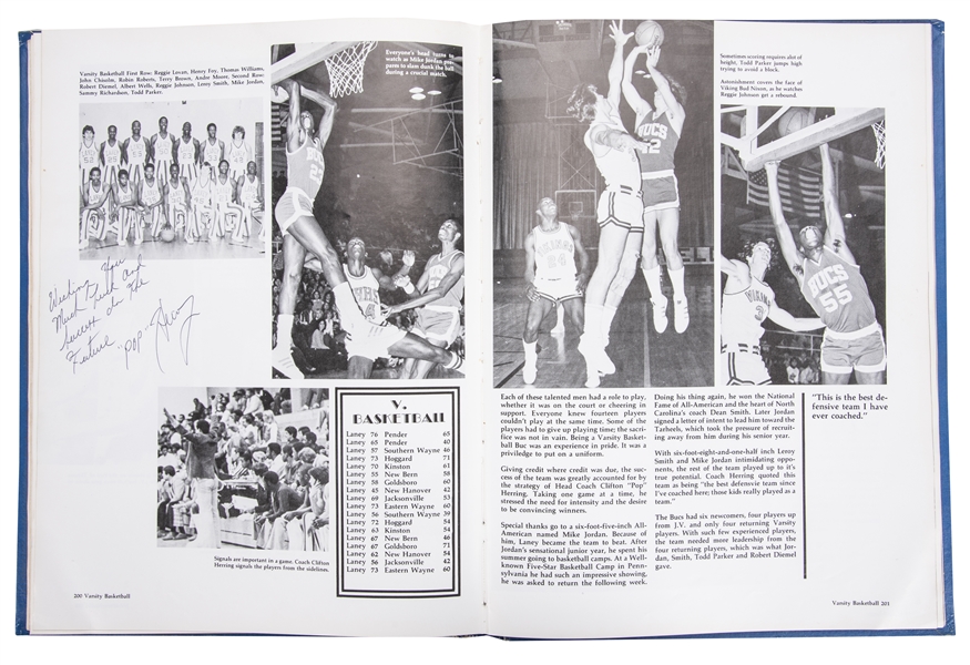 Lot Detail - 1980 Michael Jordan Junior Year High School Yearbook