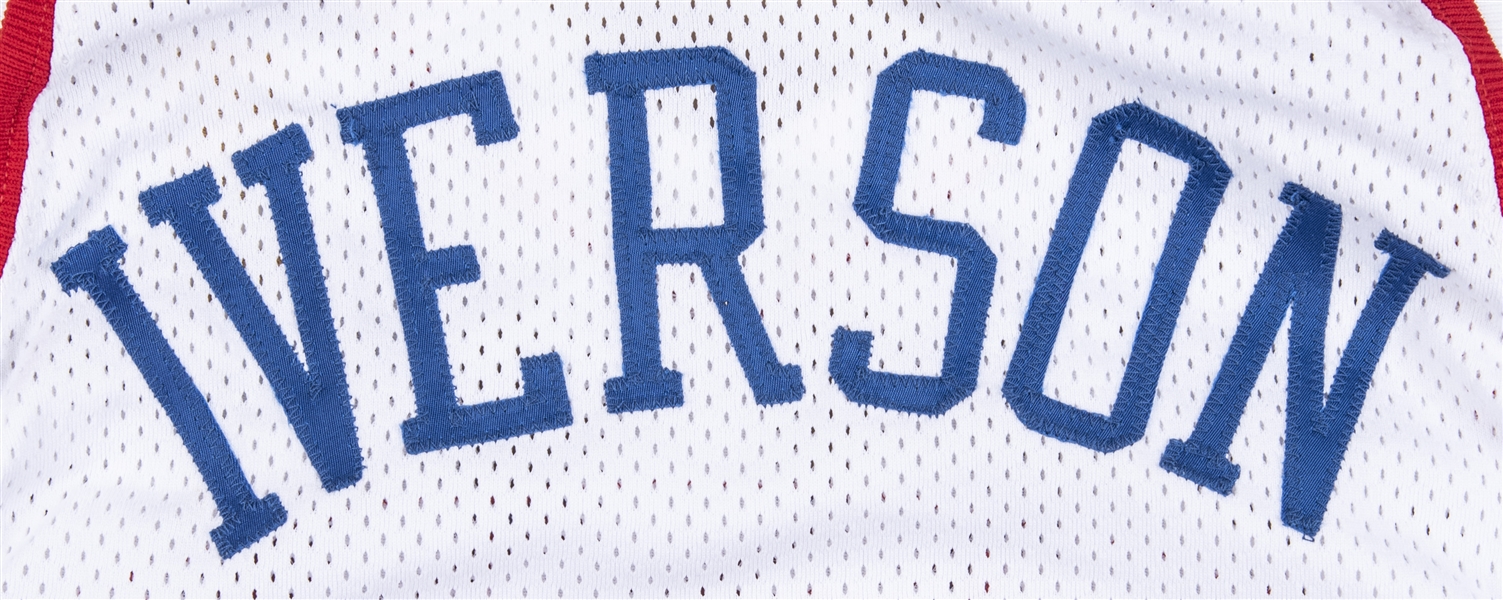 Lot Detail - 1996-97 Allen Iverson Rookie Philadelphia 76ers Game-Used Home  Jersey (Rookie of the Year)