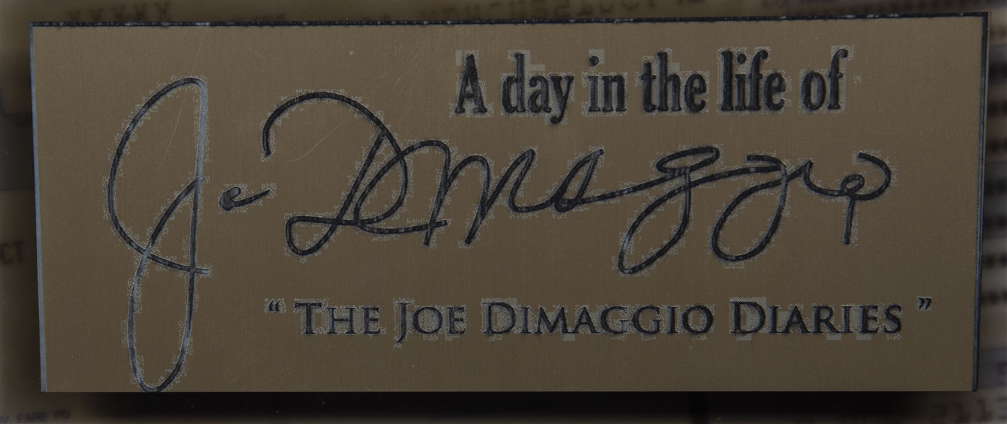 Steiner Sports Joe DiMaggio Handwritten Signed Diary Page w/ Framed Display 