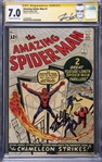 1963 Marvel Comics “The Amazing Spider-Man” #1 – Spider-Man’s First Appearance in His Own Title Signed By Stan Lee – CGC 7.0