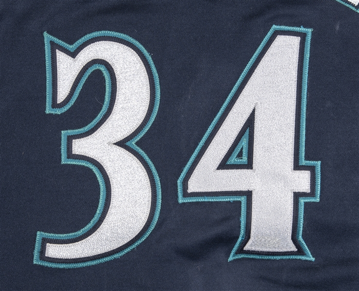Felix Hernandez Seattle Mariners Majestic Official Name and Number T-Shirt - Navy