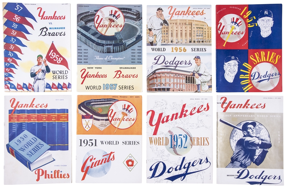 Lot Detail - Lot of (8) 1950's New York Yankees World Series