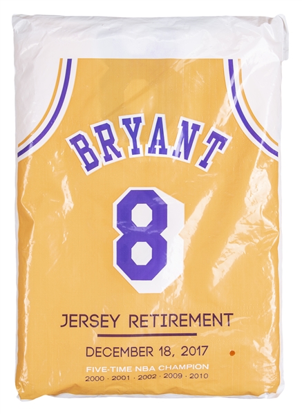 Lot Detail - 2017 Kobe Bryant LA Lakers #8 & #24 Sealed Retirement Jersey  SGA Giveaway 12/18/17