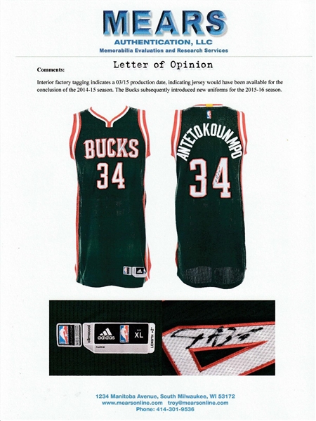  Milwaukee Giannis Antetokounmpo Autographed Green Jersey  Beckett BAS : Sports & Outdoors