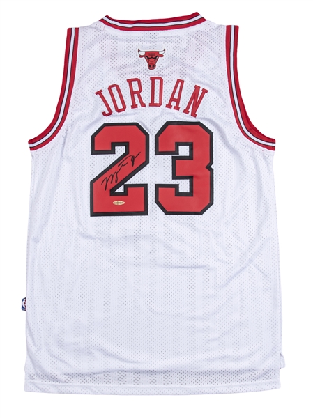 Michael Jordan Autographed Red Bulls Number 12 Jersey UDA COA.