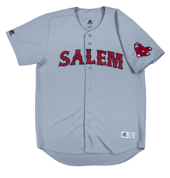 Lot Detail - 2016 Rafael Devers Game Used Salem Red Sox Minor League Jersey  (Red Sox COA)