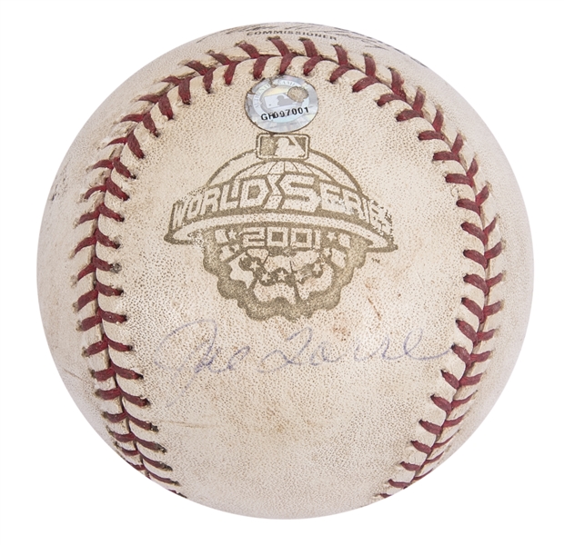 Lot Detail - 2001 World Series Game Used Baseball from Game 5 Yankees vs  Diamondbacks Signed by Joe Torre - First MLB Game Played in November! (MLB  Authenticated)