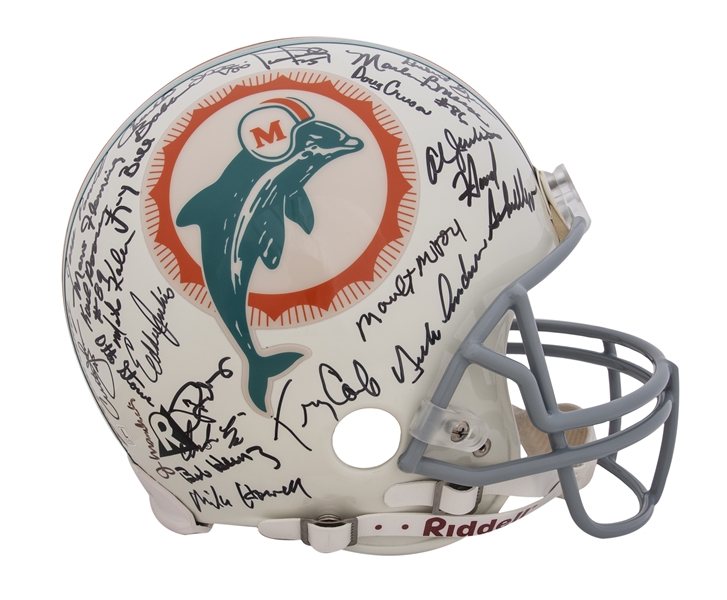 Dolphins Don Shula 17-0 1972 Signed Full Size Proline Helmet BAS #X71267