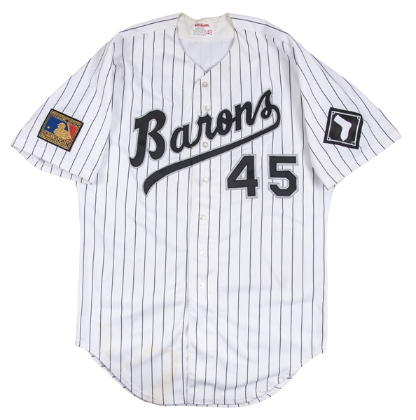 Jordan #45 Barons White Baseball Jersey