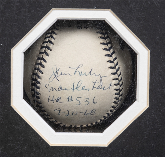 Lot Detail - Mickey Mantle Signed Champion Brand Child's Glove Collage in  22.5x19.5 Shadowbox Including Signed/Inscribed Baseball by Randy Gumpert  (1st HR) & Jim Lonborg (Last HR) (PSA/DNA & Beckett)