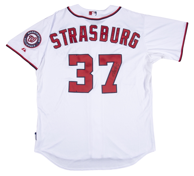Signed Stephen Strasburg Jersey and Ball