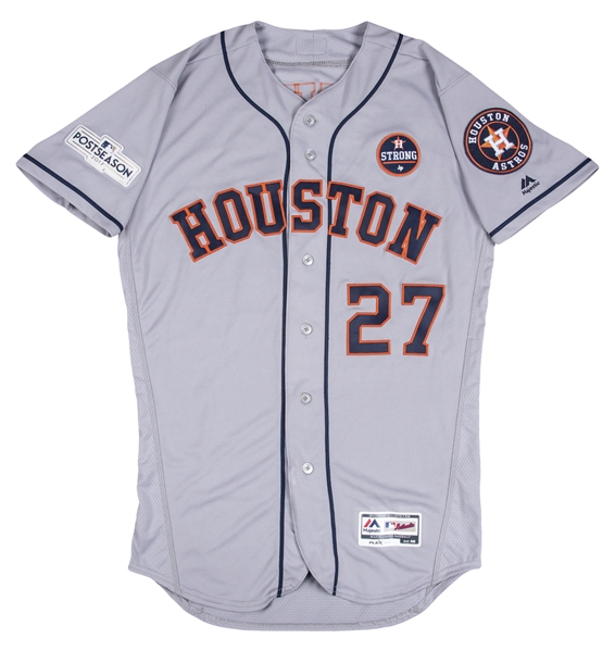 Lot Detail - 2017 Jose Altuve Game Issued & Signed Houston Astros Playoff  Road Jersey (Beckett)