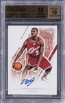2003-04 Ultimate Collection #127 LeBron James Signed Rookie Card (#037/250) - BGS PRISTINE 10/BGS 10