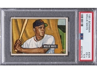 1951 Bowman #305 Willie Mays Rookie Card – PSA EX+ 5.5