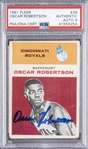1961 Fleer #36 Oscar Robertson Signed Rookie Card – PSA/DNA MINT 9 Signature