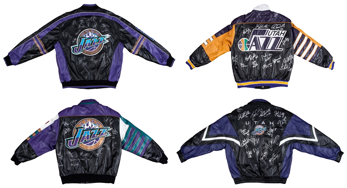 Lot Detail - Lot of (4) Utah Jazz Team Signed Leather Jackets From Jerry  Sloan's Personal Collection (Beckett PreCert)