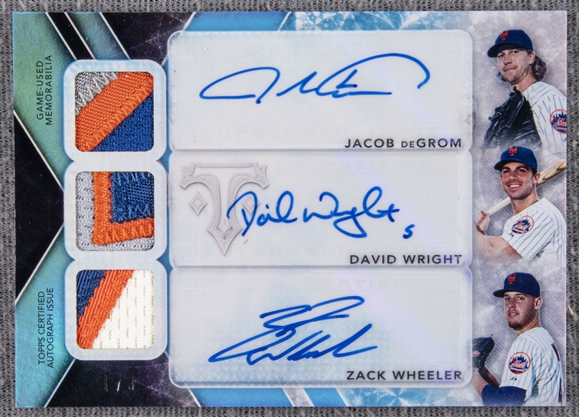 2016 Topps Strata Jacob DeGrom Clearly Authentic Auto Jersey Relic