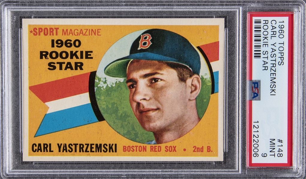 Lot Detail - 1960 Topps #148 Carl Yastrzemski Rookie Card – PSA MINT 9