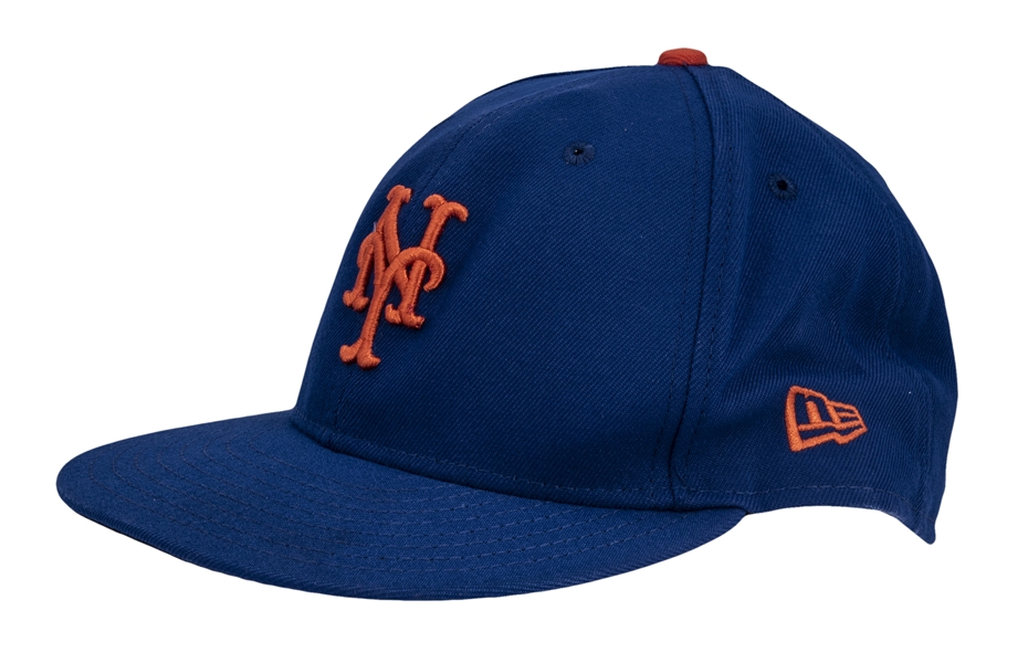 Brandon Nimmo #9 - Game Used Jackie Robinson Day Jersey and Hat Combo -  2-4, 2B, RBI - Mets vs. Athletics - 4/15/23