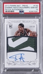 2013/14 "National Treasures" #130 Giannis Antetokounmpo Signed Patch Rookie Card (#54/99) – PSA GEM MT 10 "1 of 3!"