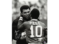 Muhammad Ali & Pele Dual Signed 16 x 20" Photo (PSA/DNA)