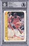 1986/87 Fleer Stickers #8 Michael Jordan Signed Rookie Card – BGS Authentic