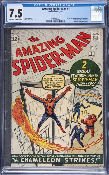 AMAZING FANTASY#15 CGC 1.0 FIRST APPEARANCE OF SPIDER-MAN, 8/1962, STAN LEE