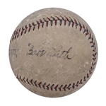 1920 New York Yankees Team Signed Wilson OAL Johnson Baseball With 5 Signatures Featuring Babe Ruth (JSA)