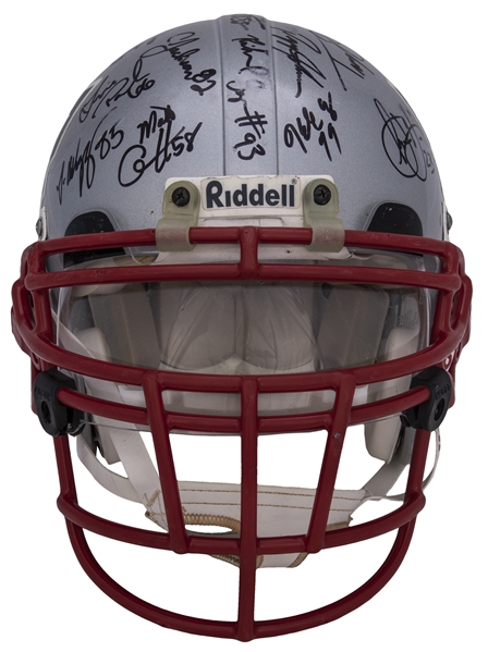 2004 New England Patriots Super Bowl Champs Team Signed Helmet Tom