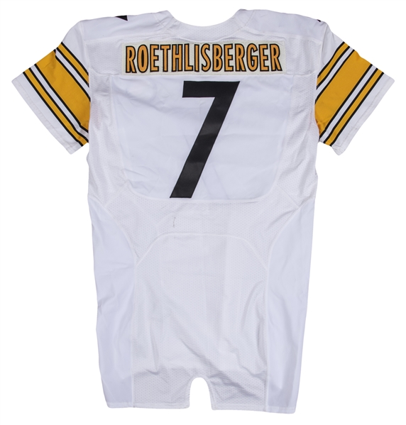 Lot Detail - 2014 Ben Roethlisberger Game Issued Pittsburgh Steelers #7  Road Jersey (MEARS)