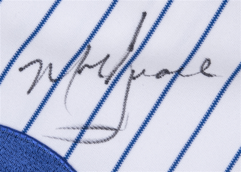 Autographed/Signed Mark Grace Chicago Grey Baseball Jersey JSA COA