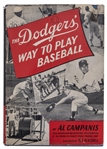 Brooklyn Dodgers Multi-Signed "The Dodgers Way To Play Baseball" Hardcover Book With 7 Signatures Including Jackie Robinson and Walt Alston (Beckett GEM MT 10)