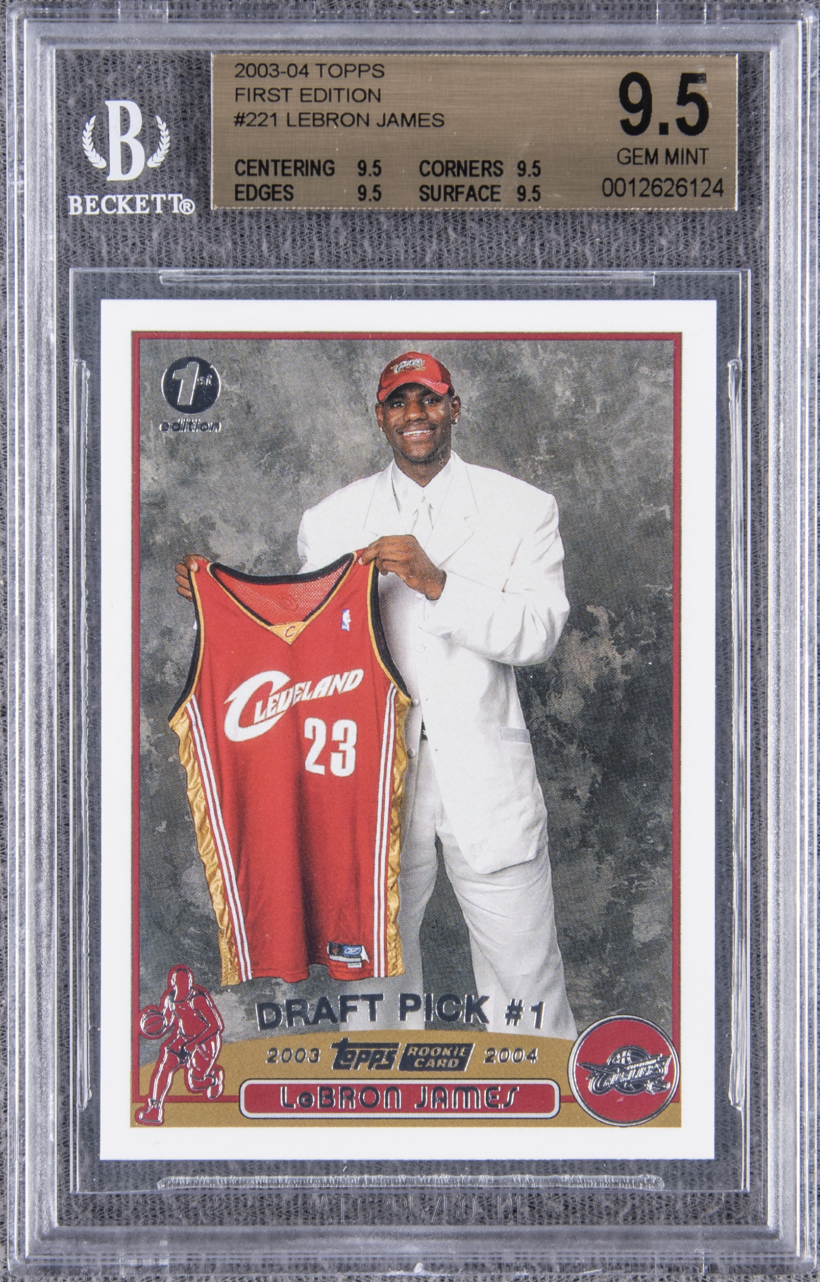 Lot Detail - 2003-04 Topps First Edition #221 LeBron James Rookie Card ...