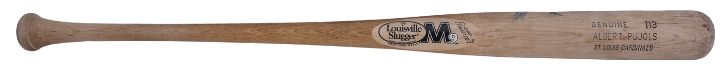 2004-05 Albert Pujols Game Used Louisville Slugger M9 I13 Model Bat - MVP Season! (PSA/DNA GU 10)