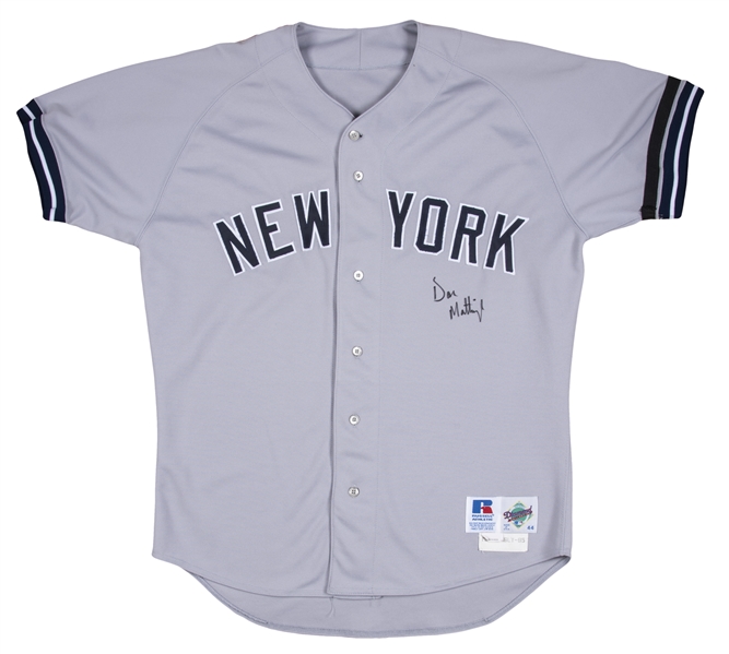 Lot Detail - 1995 Don Mattingly Game Used & Signed New York Yankees Road  Jersey (Beckett)