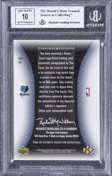 Upper Deck 2006-2007 Ultimate Collection Autograph NBA Logo Patch #UAL –  Mr. B's Collection