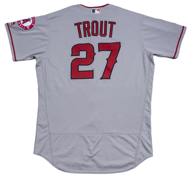 Mike Trout Game-Used 4th of July Jersey